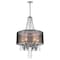 Cwi Lighting Amelia 6 Light Drum Shade Chandelier With Chrome Finish 5475P20C-6 Brown - alternate 1
